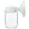Nuvo Lighting 1-Light 6-Inch Porch Wall Fixture, White Mason Jar with Clear Glass 60/112 - alternate 3